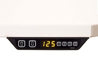 Ergonomischer Steh-Sitz-Arbeitstisch mit Display