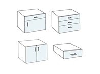 Unterbau-Schrank- und Schubladenelemente